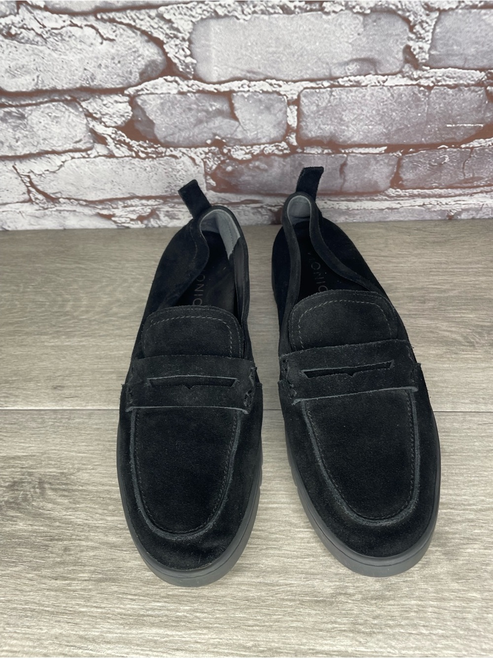 Vionic Uptown Black Suede Vio Motion Arch Loafer Comfort Shoes Women Sz 9M US/40